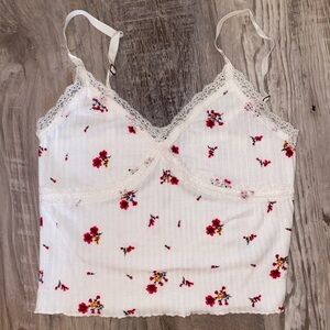 Wild Fable Floral Lace Spaghetti Strap V-Neck Tank Top - Size XS